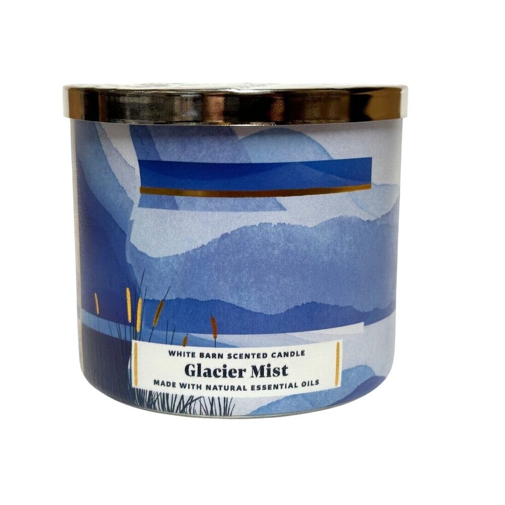 Bath and Body Works Glacier Mist (White Barn) 3-Wick Candle (14.5 oz / 411 g)